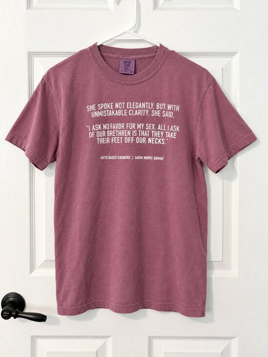 Comfort Colors Tops - Comfort Colors RBG Feminist Quote Tee Berry Purple Unisex Size L